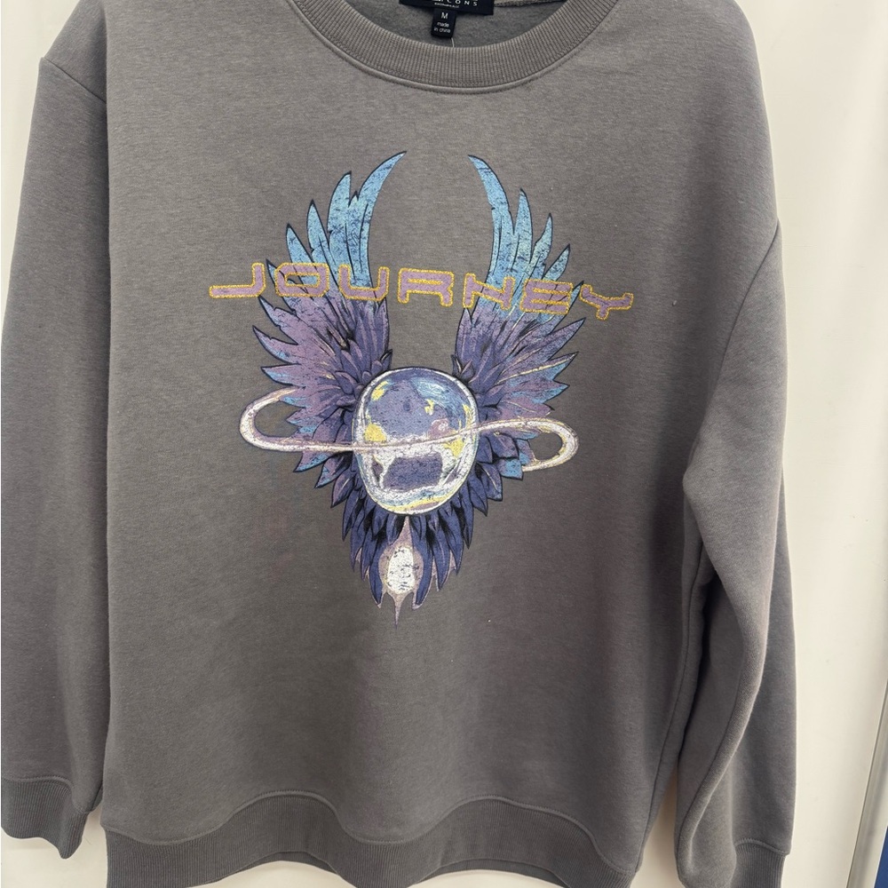 Gray Journey Graphic Men's Sweater